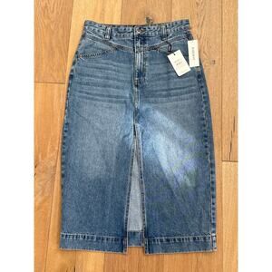 NWT Bardot Jonah Midi Denim Skirt